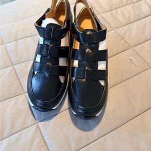 Black Faux Leather Shoes